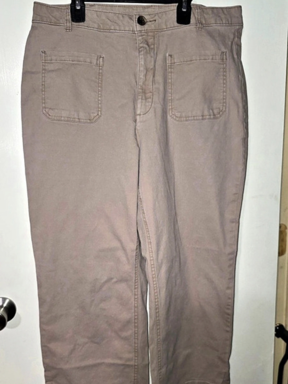 Old Navy High-Waisted Canvas Wide-Leg Workwear Pants Blush 14